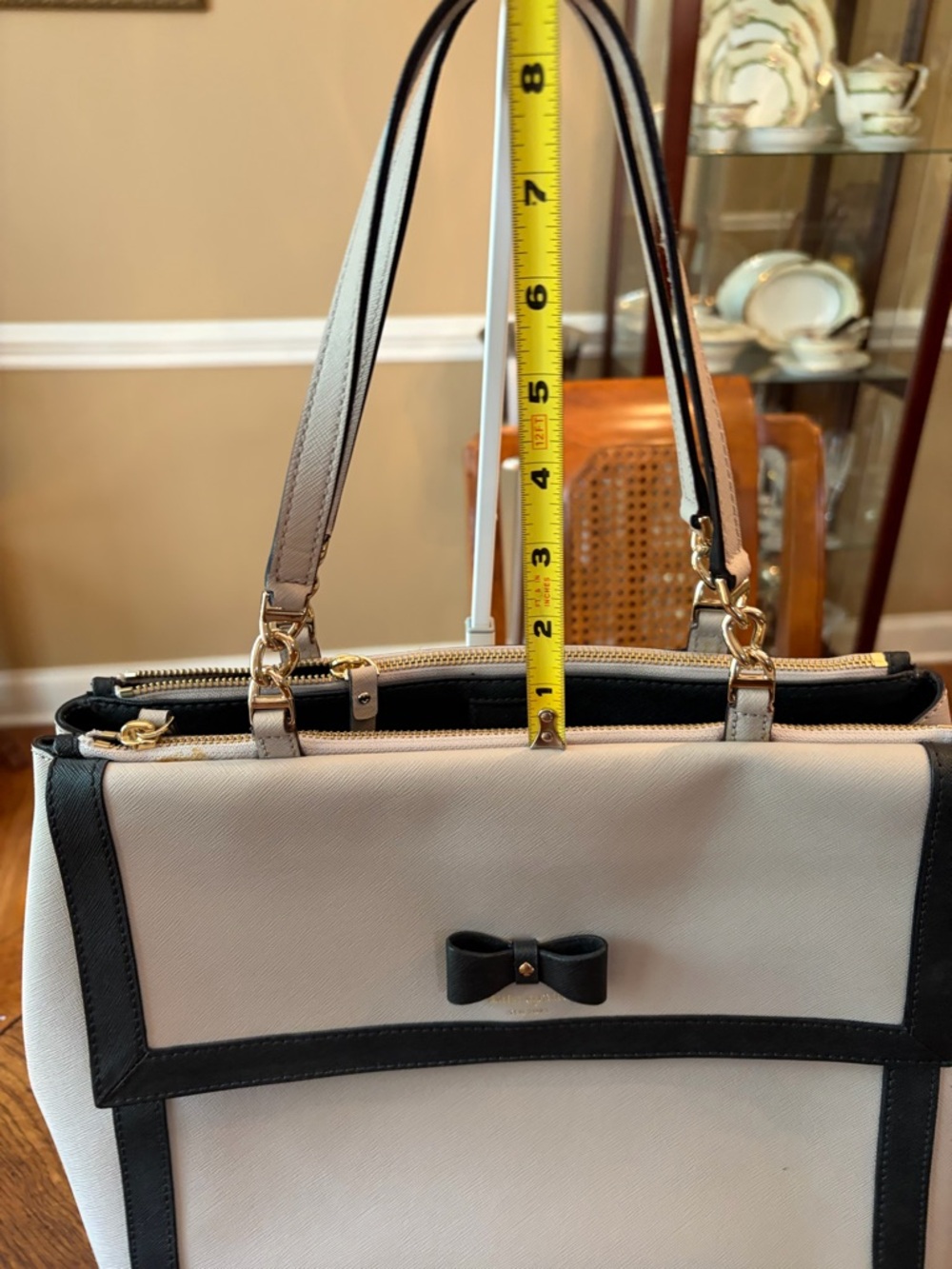 Kate Spade ♠️ Hazel Court Mason Tote Open Top, w/ Side Zip Pockets. Like New - Picture 7 of 7